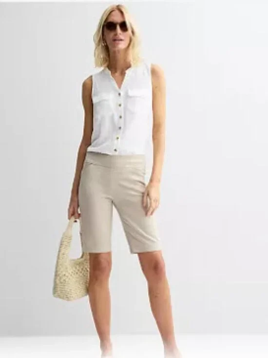 Kohl’s Croft & Barrow Effortless Stretch Pull‑On Bermuda Shorts – Black – NWOT - Picture 3 of 14